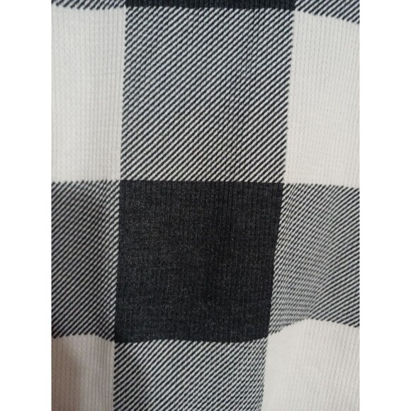 NWT Women's Old Navy Waffle Knit Pajama Top Size M Black Buffalo N5 - Picture 3 of 4